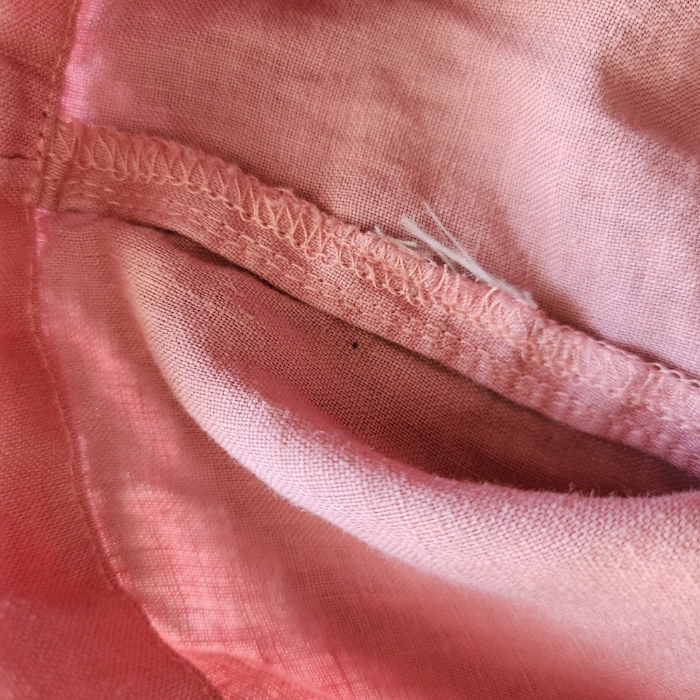 Lucky Brand Baby Doll Tiered Linen Dress Small Pink Boho Summer Beach Croquette - Picture 10 of 11